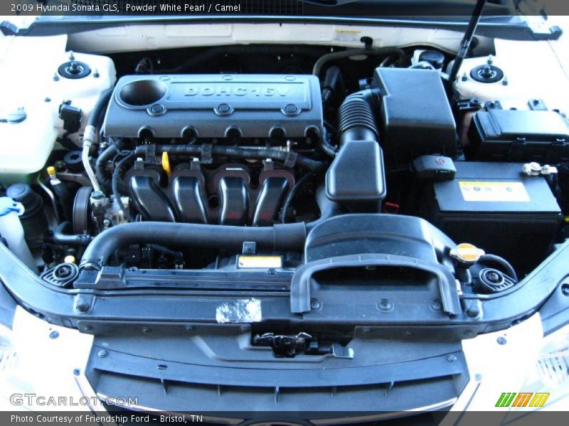 Powder White Pearl / Camel 2009 Hyundai Sonata GLS
