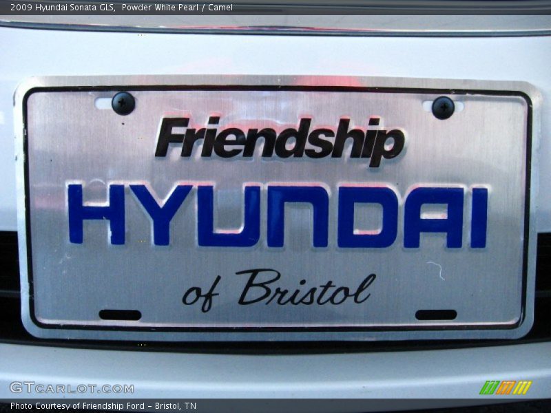 Powder White Pearl / Camel 2009 Hyundai Sonata GLS