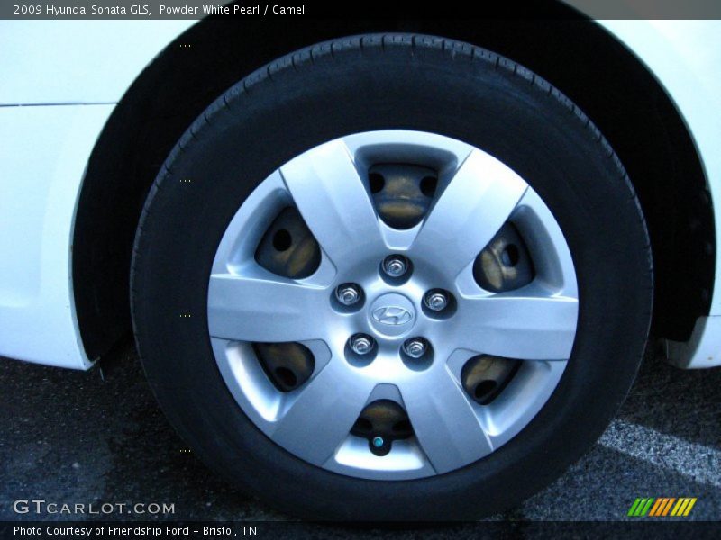 Powder White Pearl / Camel 2009 Hyundai Sonata GLS
