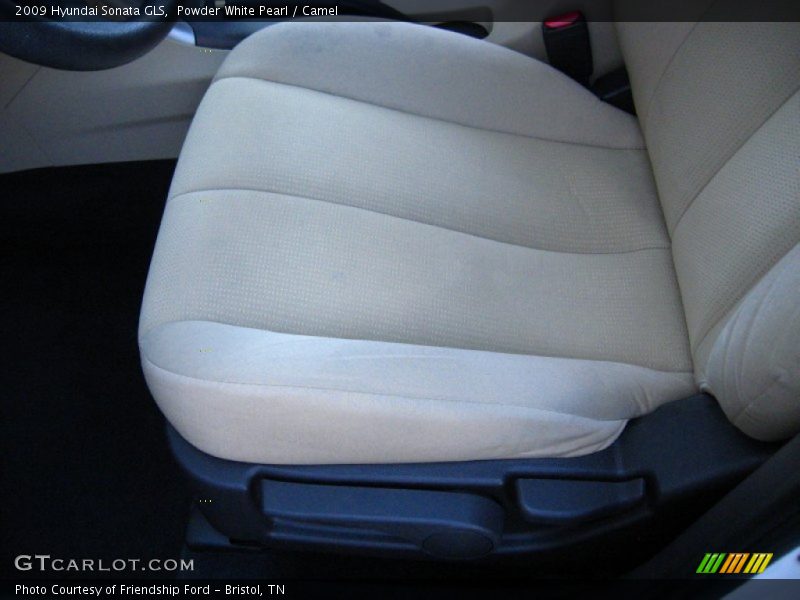 Powder White Pearl / Camel 2009 Hyundai Sonata GLS