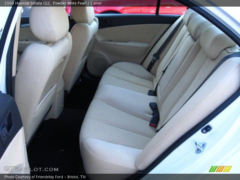Powder White Pearl / Camel 2009 Hyundai Sonata GLS
