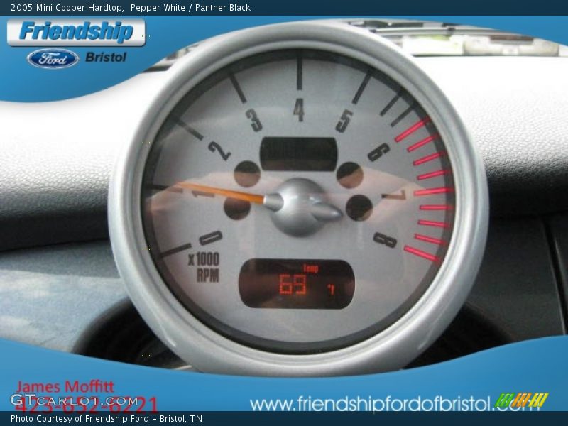 Pepper White / Panther Black 2005 Mini Cooper Hardtop