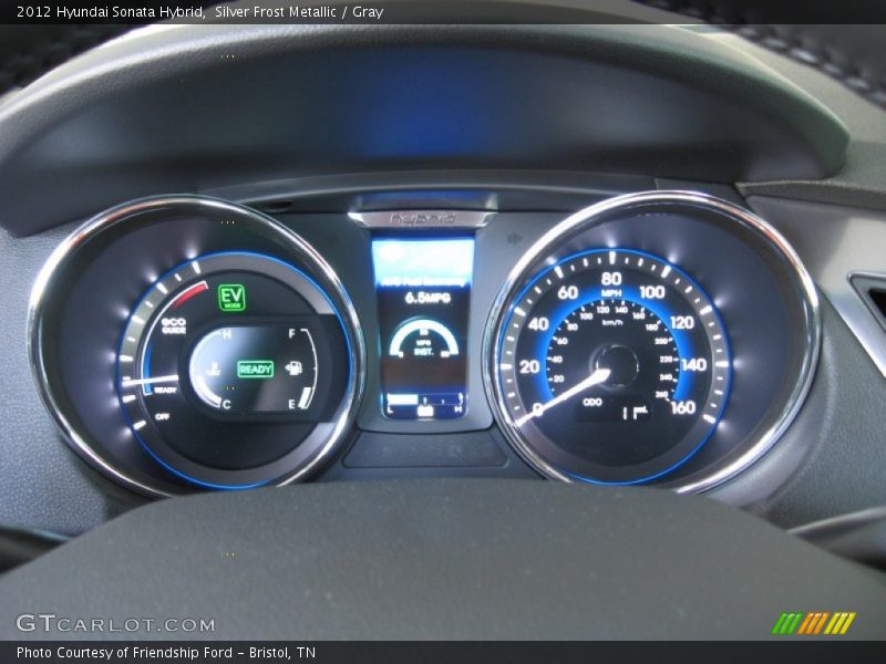 Silver Frost Metallic / Gray 2012 Hyundai Sonata Hybrid