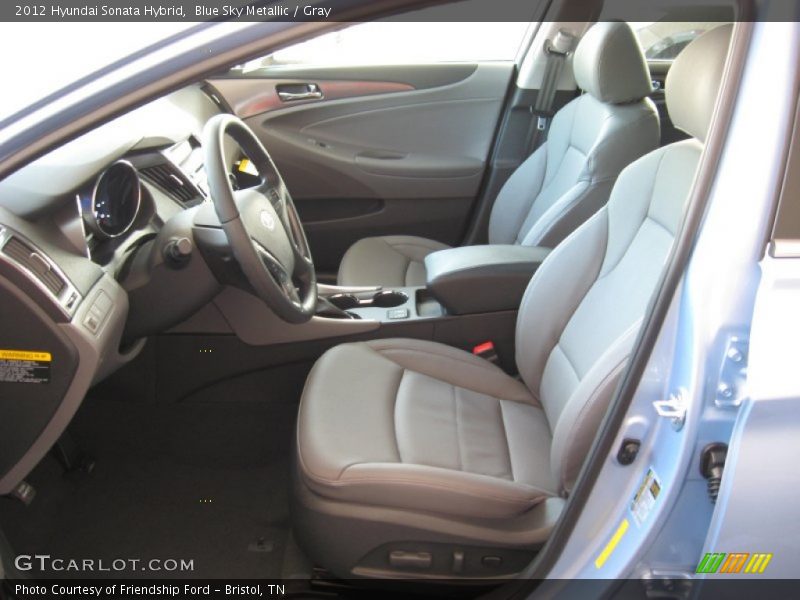 Blue Sky Metallic / Gray 2012 Hyundai Sonata Hybrid