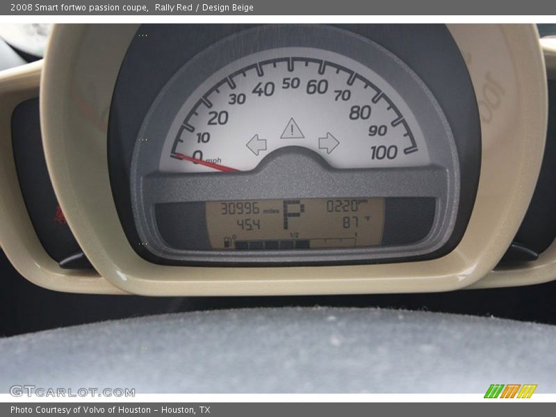 Rally Red / Design Beige 2008 Smart fortwo passion coupe