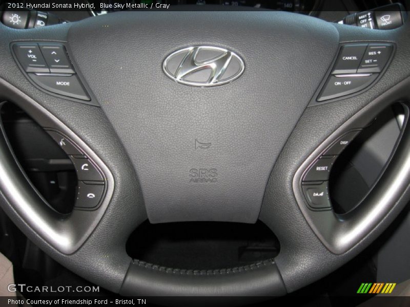 Blue Sky Metallic / Gray 2012 Hyundai Sonata Hybrid