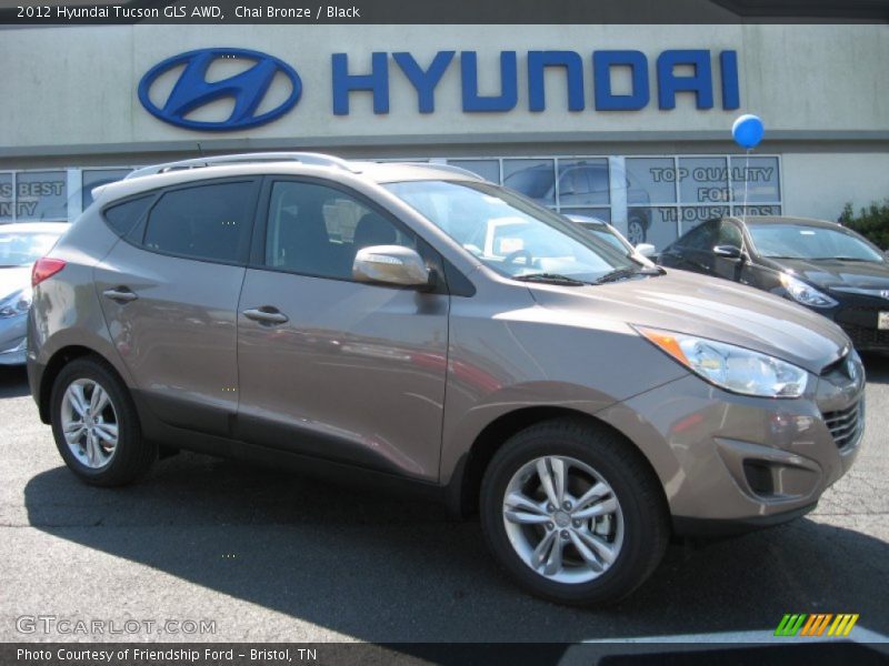 Chai Bronze / Black 2012 Hyundai Tucson GLS AWD