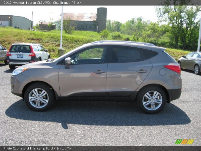 Chai Bronze / Black 2012 Hyundai Tucson GLS AWD