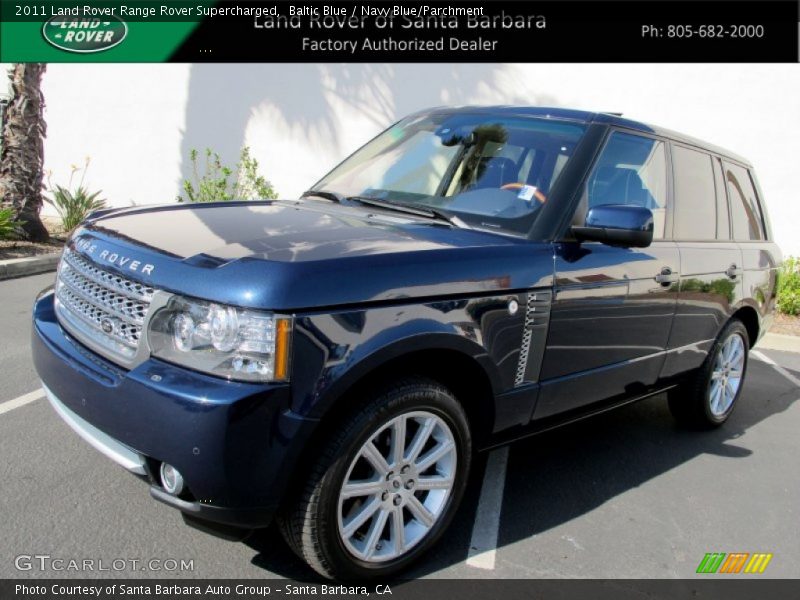 Baltic Blue / Navy Blue/Parchment 2011 Land Rover Range Rover Supercharged