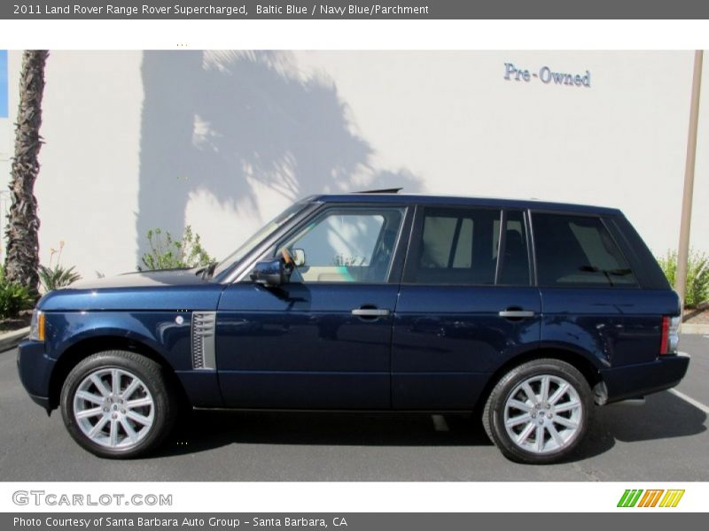 Baltic Blue / Navy Blue/Parchment 2011 Land Rover Range Rover Supercharged