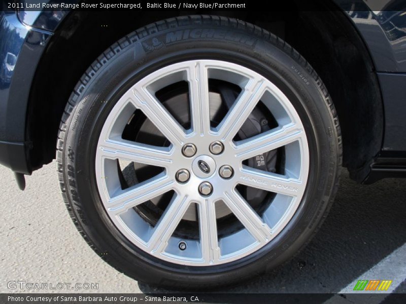 Baltic Blue / Navy Blue/Parchment 2011 Land Rover Range Rover Supercharged
