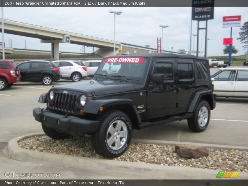 Black / Dark Khaki/Medium Khaki 2007 Jeep Wrangler Unlimited Sahara 4x4