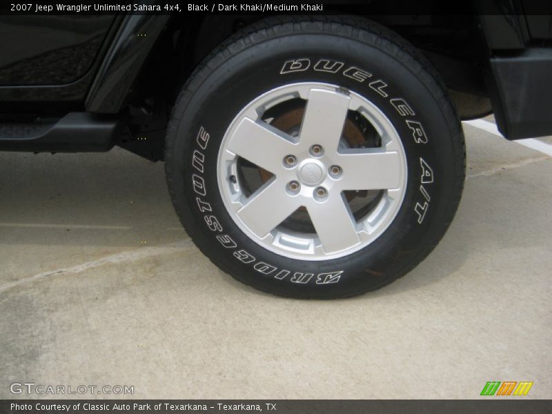 Black / Dark Khaki/Medium Khaki 2007 Jeep Wrangler Unlimited Sahara 4x4