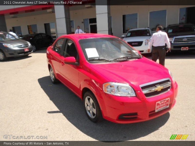 Victory Red / Charcoal 2011 Chevrolet Aveo LT Sedan