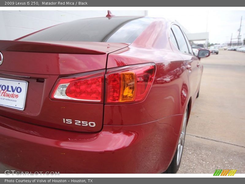 Matador Red Mica / Black 2009 Lexus IS 250
