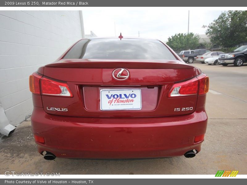 Matador Red Mica / Black 2009 Lexus IS 250