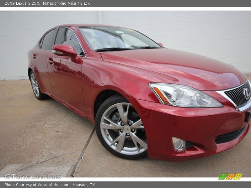 Matador Red Mica / Black 2009 Lexus IS 250