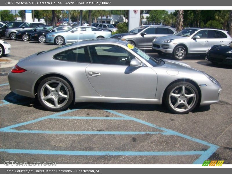 Arctic Silver Metallic / Black 2009 Porsche 911 Carrera Coupe