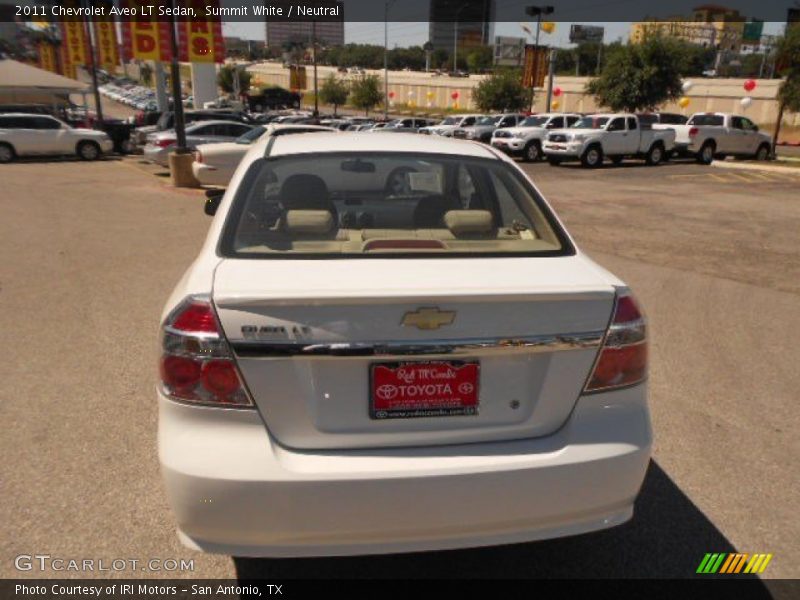 Summit White / Neutral 2011 Chevrolet Aveo LT Sedan