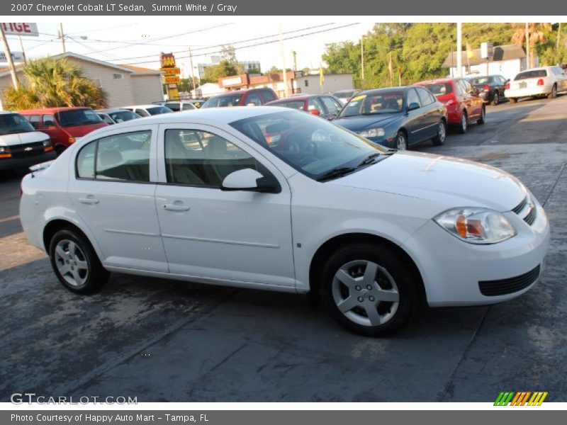 Summit White / Gray 2007 Chevrolet Cobalt LT Sedan