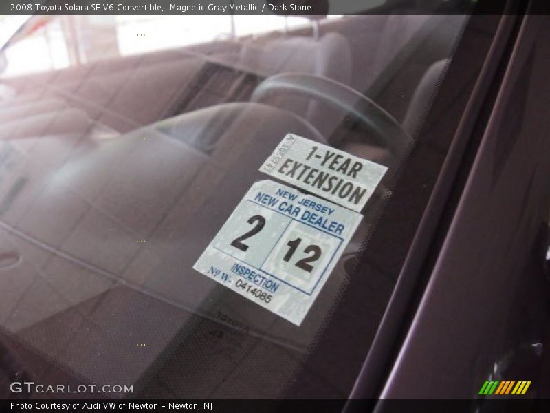 Magnetic Gray Metallic / Dark Stone 2008 Toyota Solara SE V6 Convertible