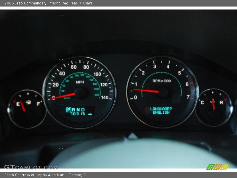 Inferno Red Pearl / Khaki 2006 Jeep Commander