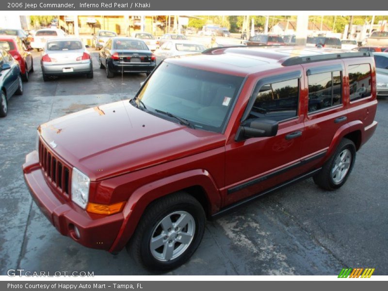 Inferno Red Pearl / Khaki 2006 Jeep Commander