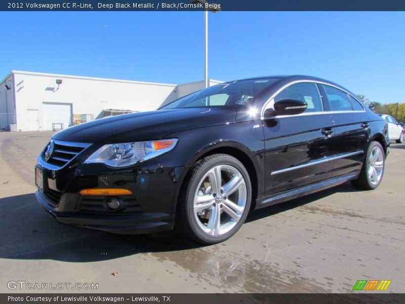 Deep Black Metallic / Black/Cornsilk Beige 2012 Volkswagen CC R-Line