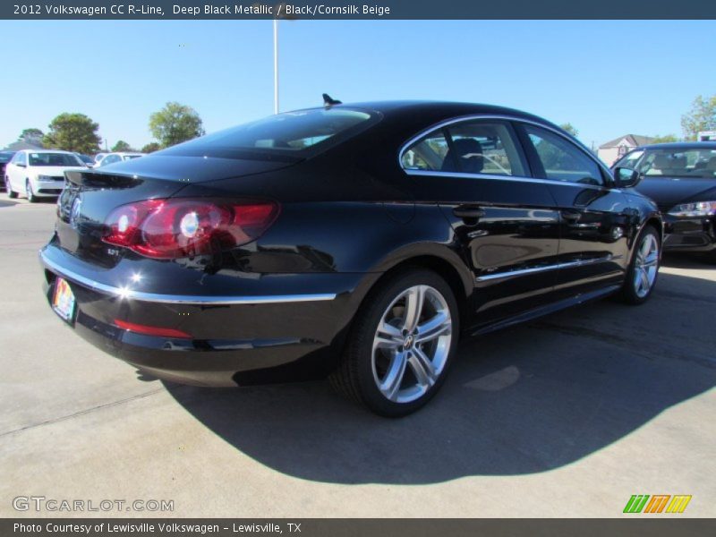 Deep Black Metallic / Black/Cornsilk Beige 2012 Volkswagen CC R-Line
