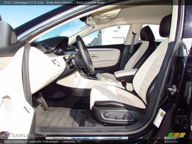 Deep Black Metallic / Black/Cornsilk Beige 2012 Volkswagen CC R-Line
