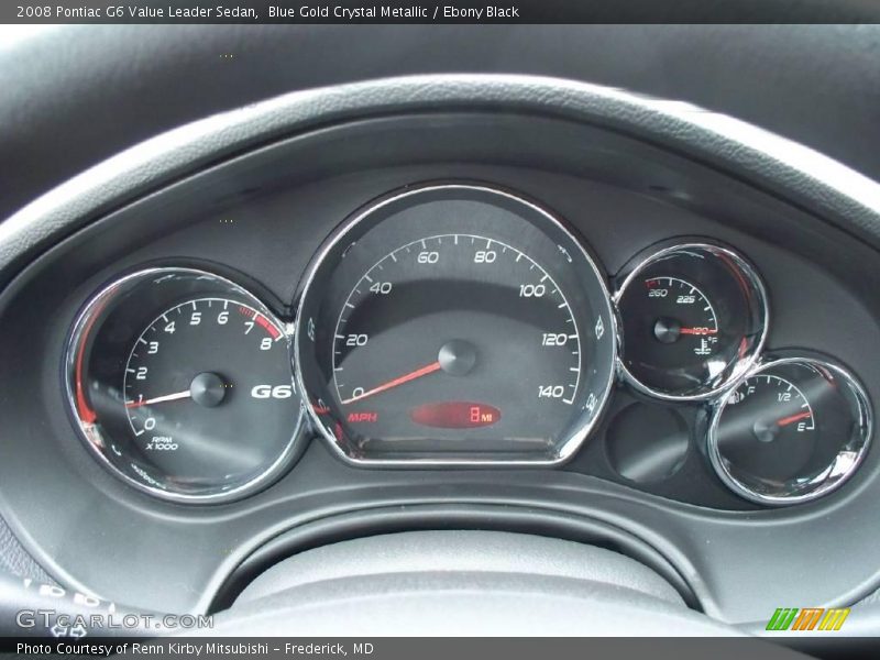 Blue Gold Crystal Metallic / Ebony Black 2008 Pontiac G6 Value Leader Sedan