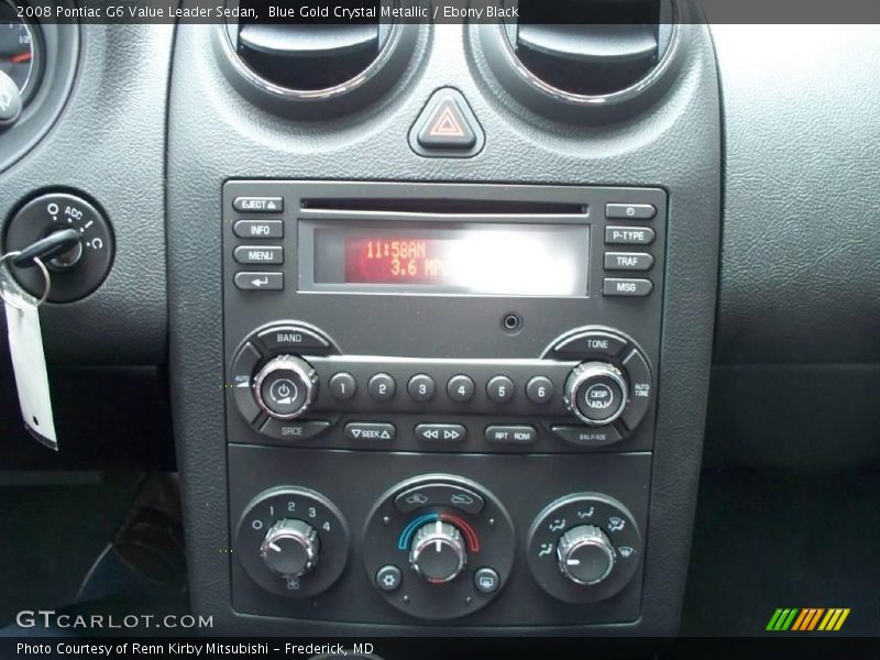 Blue Gold Crystal Metallic / Ebony Black 2008 Pontiac G6 Value Leader Sedan