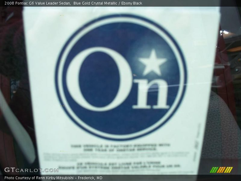 Blue Gold Crystal Metallic / Ebony Black 2008 Pontiac G6 Value Leader Sedan