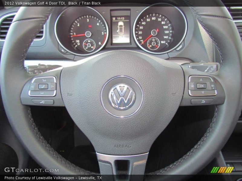 Black / Titan Black 2012 Volkswagen Golf 4 Door TDI