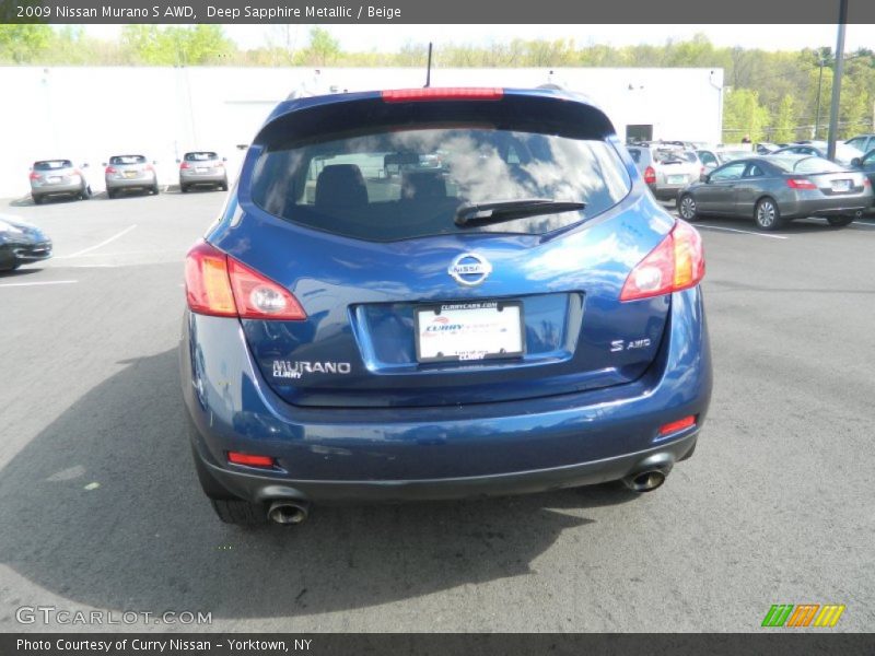 Deep Sapphire Metallic / Beige 2009 Nissan Murano S AWD