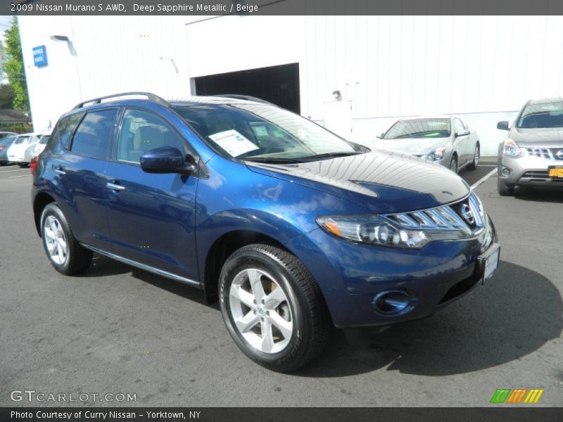 Deep Sapphire Metallic / Beige 2009 Nissan Murano S AWD