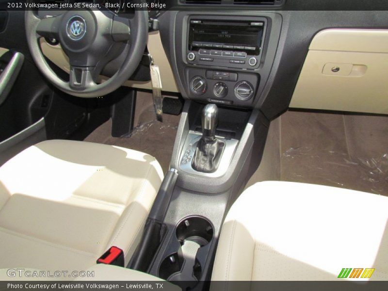 Black / Cornsilk Beige 2012 Volkswagen Jetta SE Sedan