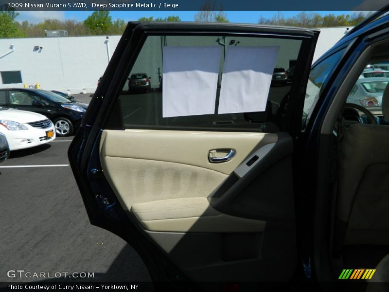 Deep Sapphire Metallic / Beige 2009 Nissan Murano S AWD