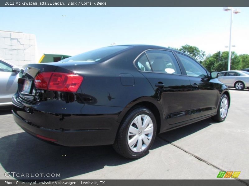 Black / Cornsilk Beige 2012 Volkswagen Jetta SE Sedan