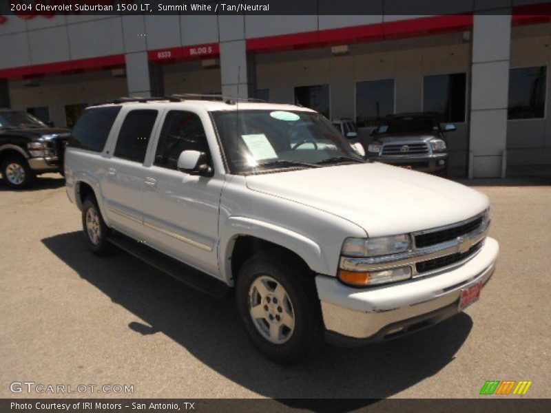 Summit White / Tan/Neutral 2004 Chevrolet Suburban 1500 LT
