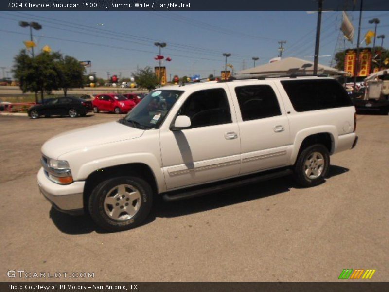 Summit White / Tan/Neutral 2004 Chevrolet Suburban 1500 LT