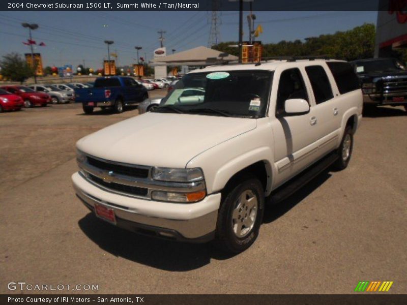 Summit White / Tan/Neutral 2004 Chevrolet Suburban 1500 LT
