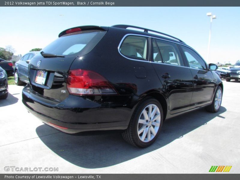 Black / Cornsilk Beige 2012 Volkswagen Jetta TDI SportWagen
