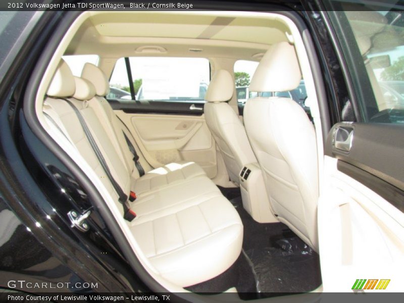 Black / Cornsilk Beige 2012 Volkswagen Jetta TDI SportWagen