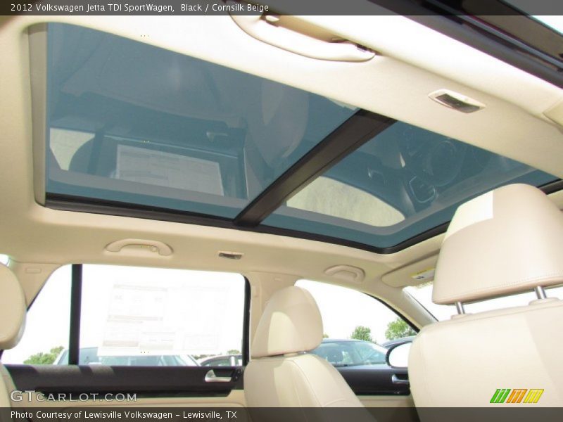 Black / Cornsilk Beige 2012 Volkswagen Jetta TDI SportWagen