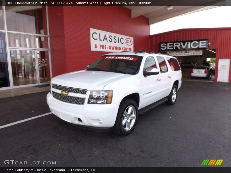Summit White / Light Titanium/Dark Titanium 2008 Chevrolet Suburban 1500 LTZ 4x4