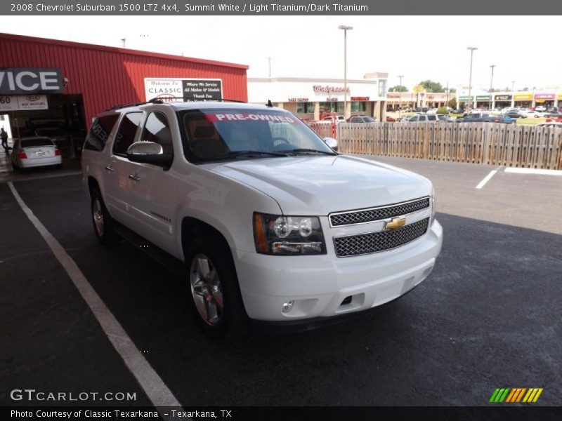 Summit White / Light Titanium/Dark Titanium 2008 Chevrolet Suburban 1500 LTZ 4x4