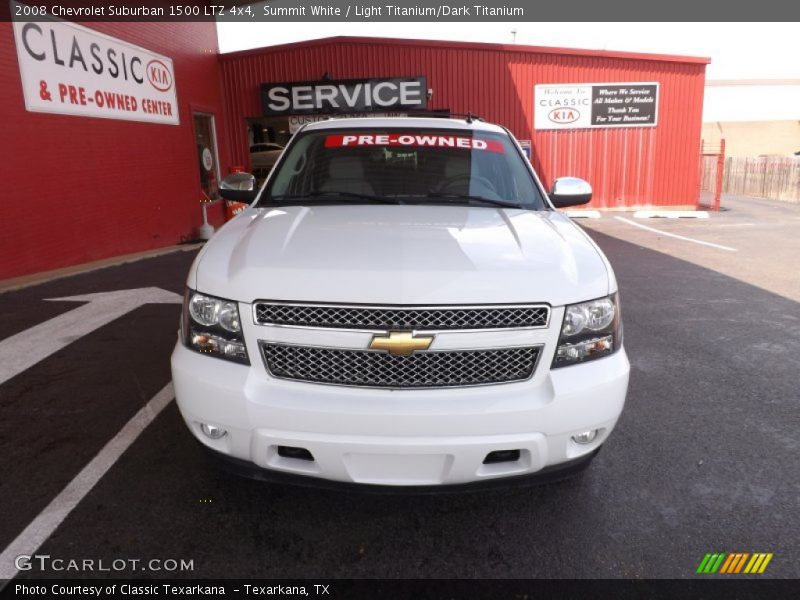 Summit White / Light Titanium/Dark Titanium 2008 Chevrolet Suburban 1500 LTZ 4x4