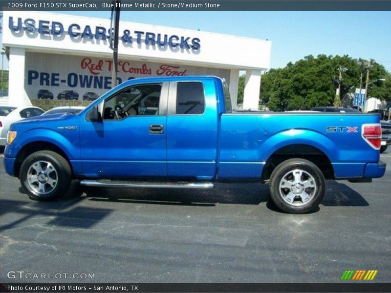 Blue Flame Metallic / Stone/Medium Stone 2009 Ford F150 STX SuperCab