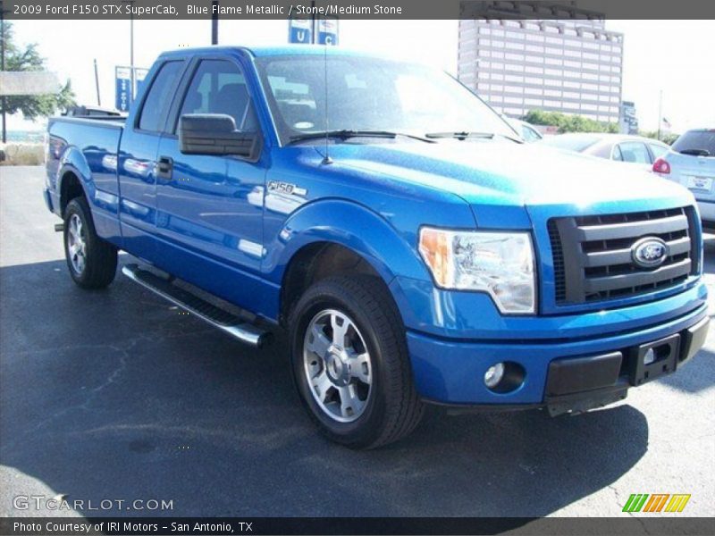 Blue Flame Metallic / Stone/Medium Stone 2009 Ford F150 STX SuperCab